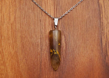 Load image into Gallery viewer, Elegant Silver Tone Agate Point Necklace Gift for him Gift for her