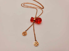 Load image into Gallery viewer, Radiant Elegance: Gold Tone Carnelian Necklace Bag Pouch