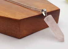 Load image into Gallery viewer, Ethereal Rose Quartz Point Necklace Gift for him Gift For her 18 Inches