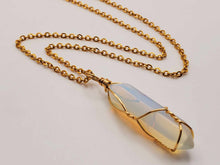 Load image into Gallery viewer, Opal Wire Wrapped Necklace: Daily Wear, Perfect Gift for Her or Him Opalite