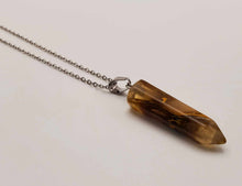 Load image into Gallery viewer, Elegant Silver Tone Agate Point Necklace Gift for him Gift for her