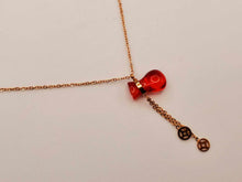 Load image into Gallery viewer, Radiant Elegance: Gold Tone Carnelian Necklace Bag Pouch