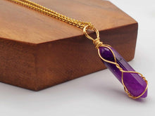 Load image into Gallery viewer, Elegant Silver-Tone Purple Agate Point Necklace - Perfect Gift for her For him