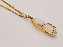 Load image into Gallery viewer, Opal Wire Wrapped Necklace: Daily Wear, Perfect Gift for Her or Him Opalite