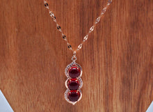 Load image into Gallery viewer, Radiant Elegance: 18-Inch Gold Tone Carnelian Necklace 3 beads