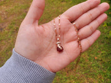 Load image into Gallery viewer, Daily Necklace: 18-Inch Carnelian Pendant in Cute Golden Bag Shape - Perfect Gift for Her