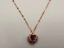 Load image into Gallery viewer, Elegant 18-Inch Rose Gold Heart Pendant Necklace: A Timeless Gift for Her