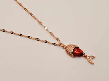 Load image into Gallery viewer, Daily Necklace: 18-Inch Carnelian Necklace with Stylish Fish Pendant - Perfect Gift for Her