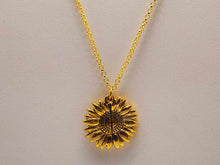 Load image into Gallery viewer, Radiant Sunflower: 18-Inch Gold Tone Necklace - A Stylish Token of Sunshine