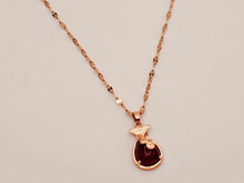 Load image into Gallery viewer, Daily Necklace: 18-Inch Carnelian Pendant in Cute Golden Bag Shape - Perfect Gift for Her