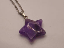 Load image into Gallery viewer, Elegant Amethyst Star Necklace - Silver Tone for Every Occasion Silver Tone