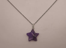 Load image into Gallery viewer, Elegant Amethyst Star Necklace - Silver Tone for Every Occasion Silver Tone