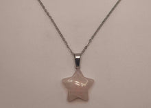 Load image into Gallery viewer, Radiant Rose Quartz Star Necklace - Silver Tone For Every Occasion