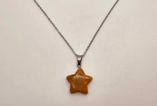 Load image into Gallery viewer, Sparkling Citrine Star Necklace - Silver Tone in Silver Perfect gift