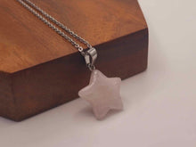 Load image into Gallery viewer, Radiant Rose Quartz Star Necklace - Silver Tone For Every Occasion