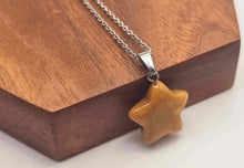 Load image into Gallery viewer, Sparkling Citrine Star Necklace - Silver Tone in Silver Perfect gift