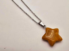 Load image into Gallery viewer, Sparkling Citrine Star Necklace - Silver Tone in Silver Perfect gift