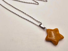 Load image into Gallery viewer, Sparkling Citrine Star Necklace - Silver Tone in Silver Perfect gift