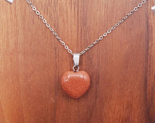 Load image into Gallery viewer, Elegant Heart-Shaped Gold Sandstone Necklace - Perfect for Daily Wear