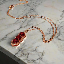 Load image into Gallery viewer, Radiant Elegance: 18-Inch Gold Tone Carnelian Necklace 3 beads