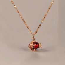 Load image into Gallery viewer, Elegance in Motion: Golden Fish Carnelian Necklace