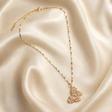 Load image into Gallery viewer, Gold Butterfly Necklace, Sparkling Crystal Pendant, 18 Inch Adjustable Chain, Delicate Jewelry Gift for Her