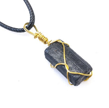 Load image into Gallery viewer, Natural Raw Black Tourmaline Pendant Necklace