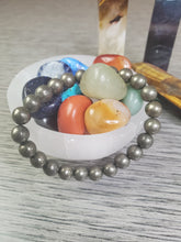 Load image into Gallery viewer, Pyrite Bracelet 8mm Genuine and natural pyrite bracelet For Money & Good Luck
