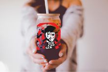 Load image into Gallery viewer, Bad Bunny Halloween Themed Iced Coffee Cup Glass - Trendy Glass Jar