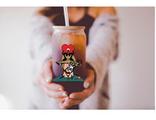 Load image into Gallery viewer, Bad Bunny Halloween Themed Iced Coffee Cup Glass - Trendy Glass