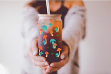 Load image into Gallery viewer, Mushroom Beer Can Glass | Boho Mushroom Coffee Glass | Aesthetic