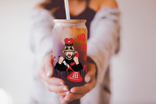 Load image into Gallery viewer, Conejo Bad Bunny Halloween Themed Iced Coffee Cup Glass - Trendy Glass Jar