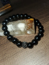 Load image into Gallery viewer, Black Obsidian Bracelet For healing & Protection Semi Precious bracelet