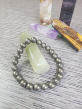 Load image into Gallery viewer, Pyrite Bracelet 8mm Genuine and natural pyrite bracelet For Money & Good Luck