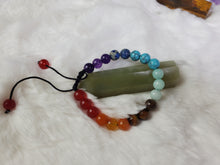 Load image into Gallery viewer, Adjustable 7 Chakra Bracelet, , Meditation Healing, Crystal Healing, Beaded Bracelet 8mm