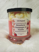 Load image into Gallery viewer, Strawberry Champagne & Vanilla Whipped Natural Soy Wax Candle