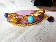 Load image into Gallery viewer, Wire Wrap Healing Crystal Rings (Adjustable)