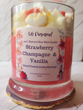 Load image into Gallery viewer, Strawberry Champagne & Vanilla Whipped Natural Soy Wax Candle