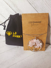 Load image into Gallery viewer, Tree of Life Necklace- Chakra Necklace Rose Quartz