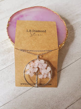 Load image into Gallery viewer, Tree of Life Necklace- Chakra Necklace Rose Quartz