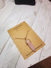 Load image into Gallery viewer, Rose Quartz Point Necklace Genuine Handmade