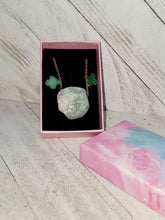 Load image into Gallery viewer, Raw Larimar Necklace & Earrings Gift Set