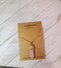 Load image into Gallery viewer, Rose Quartz Point Necklace Genuine Handmade