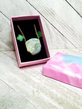 Load image into Gallery viewer, Raw Larimar Necklace & Earrings Gift Set