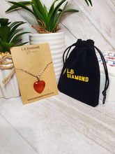 Load image into Gallery viewer, Crystal Necklace Silver Wire Carnelian Heart Healing Crystal Necklace