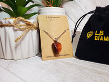 Load image into Gallery viewer, Crystal Necklace Silver Wire Carnelian Stone Irregular Crystal Necklace