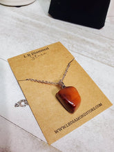 Load image into Gallery viewer, Crystal Necklace Silver Wire Carnelian Stone Irregular Crystal Necklace