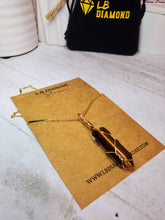 Load image into Gallery viewer, Crystal Necklace Gold Wire Wrapped Tiger's Eye Healing Crystal