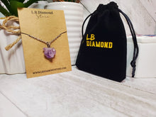 Load image into Gallery viewer, Natural RAW Amethyst pendant necklace, natural Amethyst stone necklace