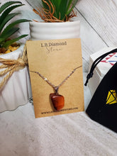 Load image into Gallery viewer, Crystal Necklace Silver Wire Carnelian Stone Irregular Crystal Necklace
